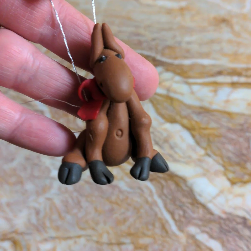 Silly reindeer ornament